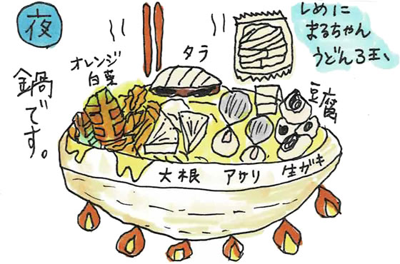 2020年12月17日　夕飯　なべ